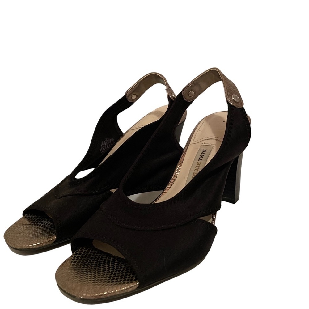 Dana Buchman Women’s Slingback Peep Toe Heels size 7 Black